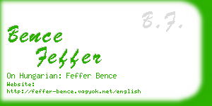 bence feffer business card